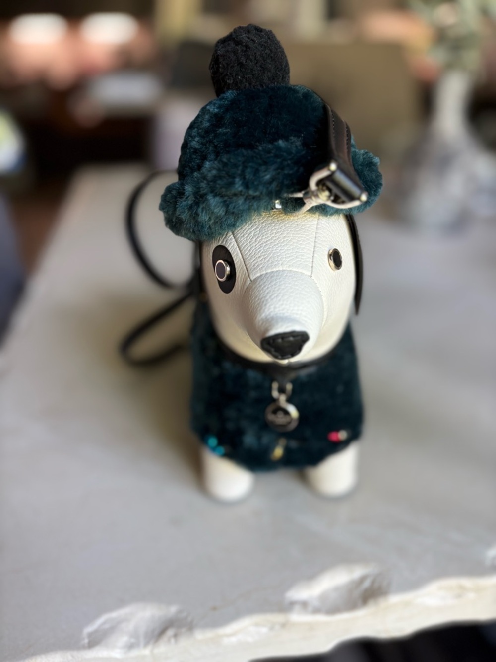 Kate Spade Dachshund Crossbody Bag with Pom Hat - Picture 6 of 8